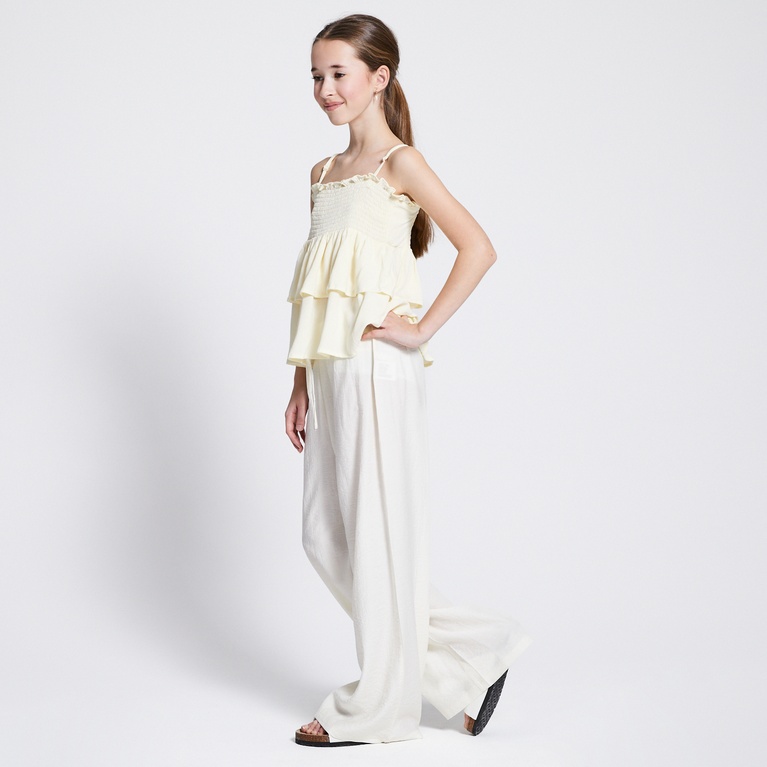 Frill top "Alissa" Light Yellow